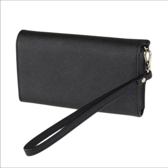 Kate Spade Laurel Way Black Wristlet Wallet Phone NWT - Picture 2 of 6